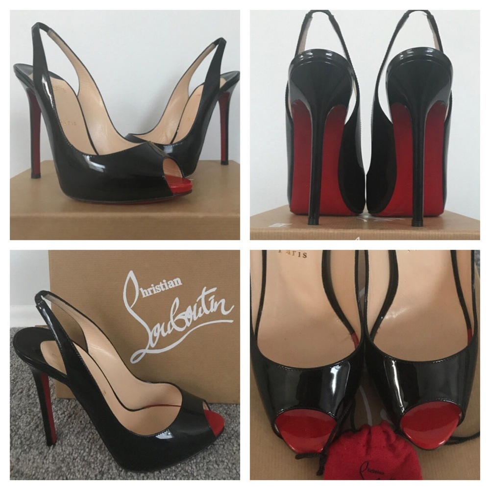 Authentic: Louboutin Flo Sling 120 Patent